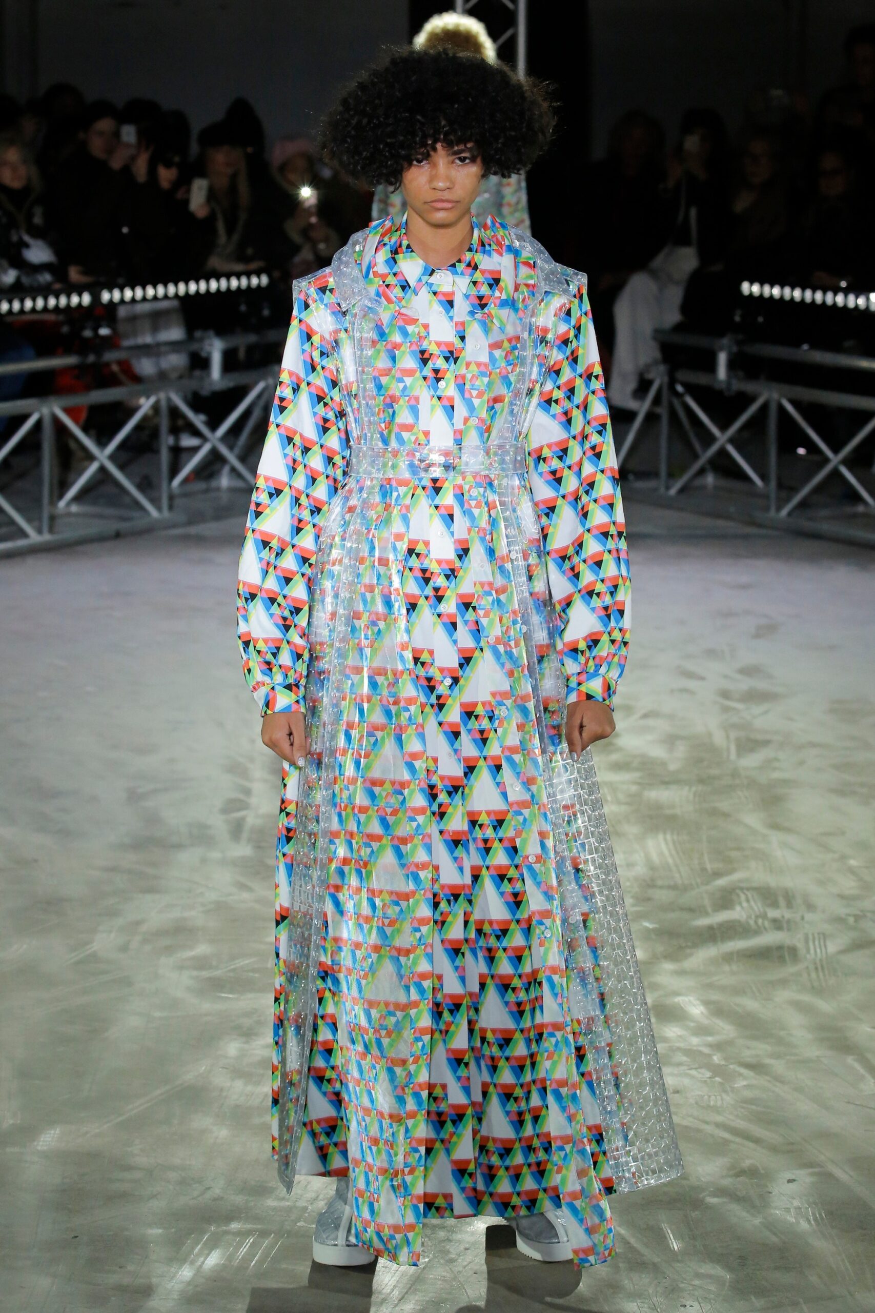 multi-colored printed maxi dress
