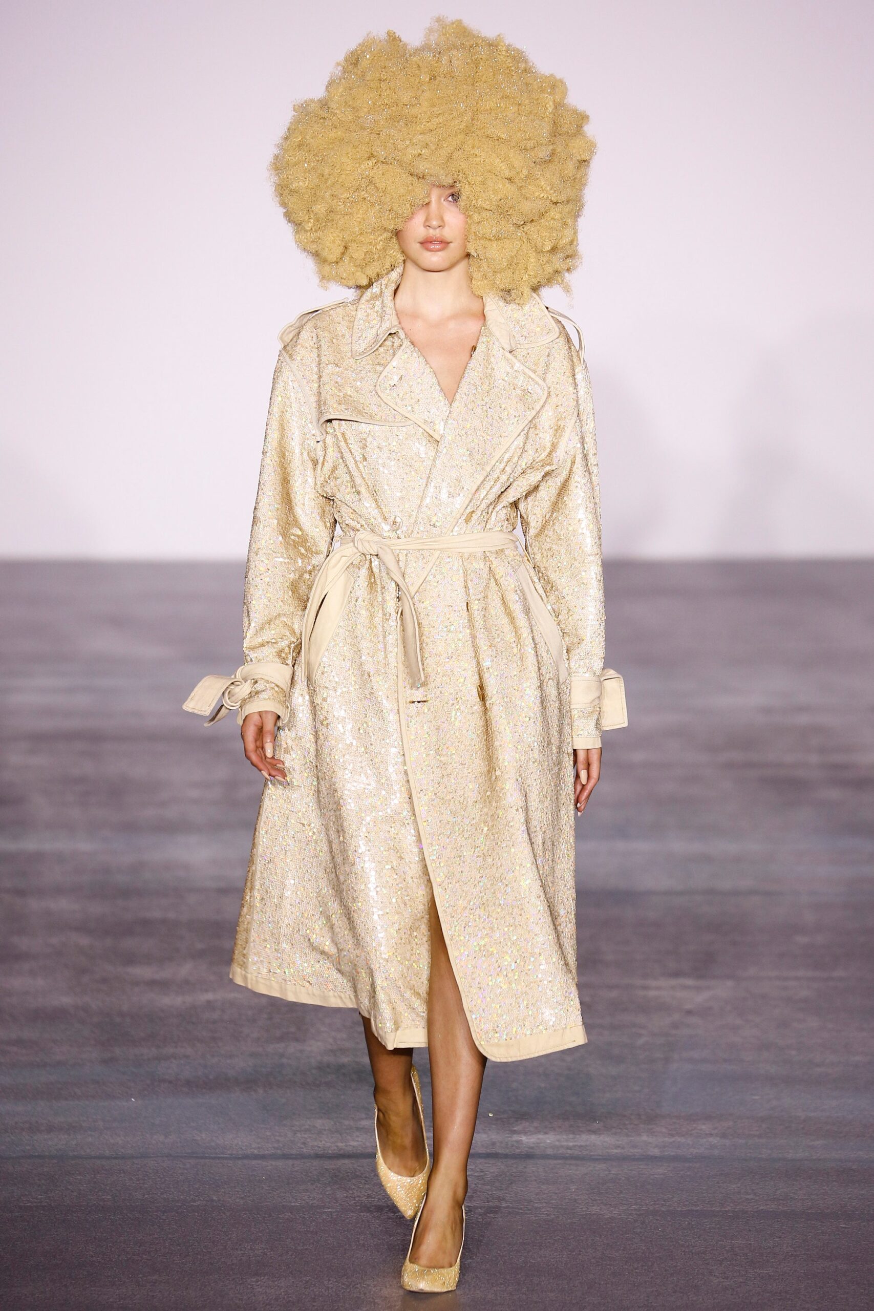 gold silk relaxed trench coat