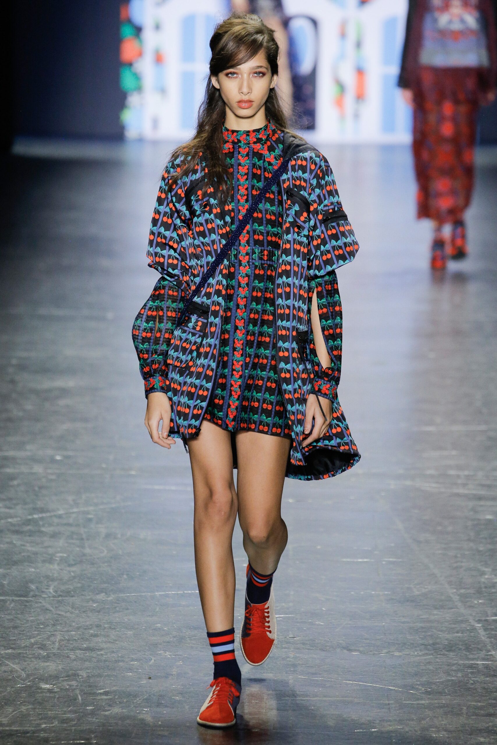 relaxed printed mini dress