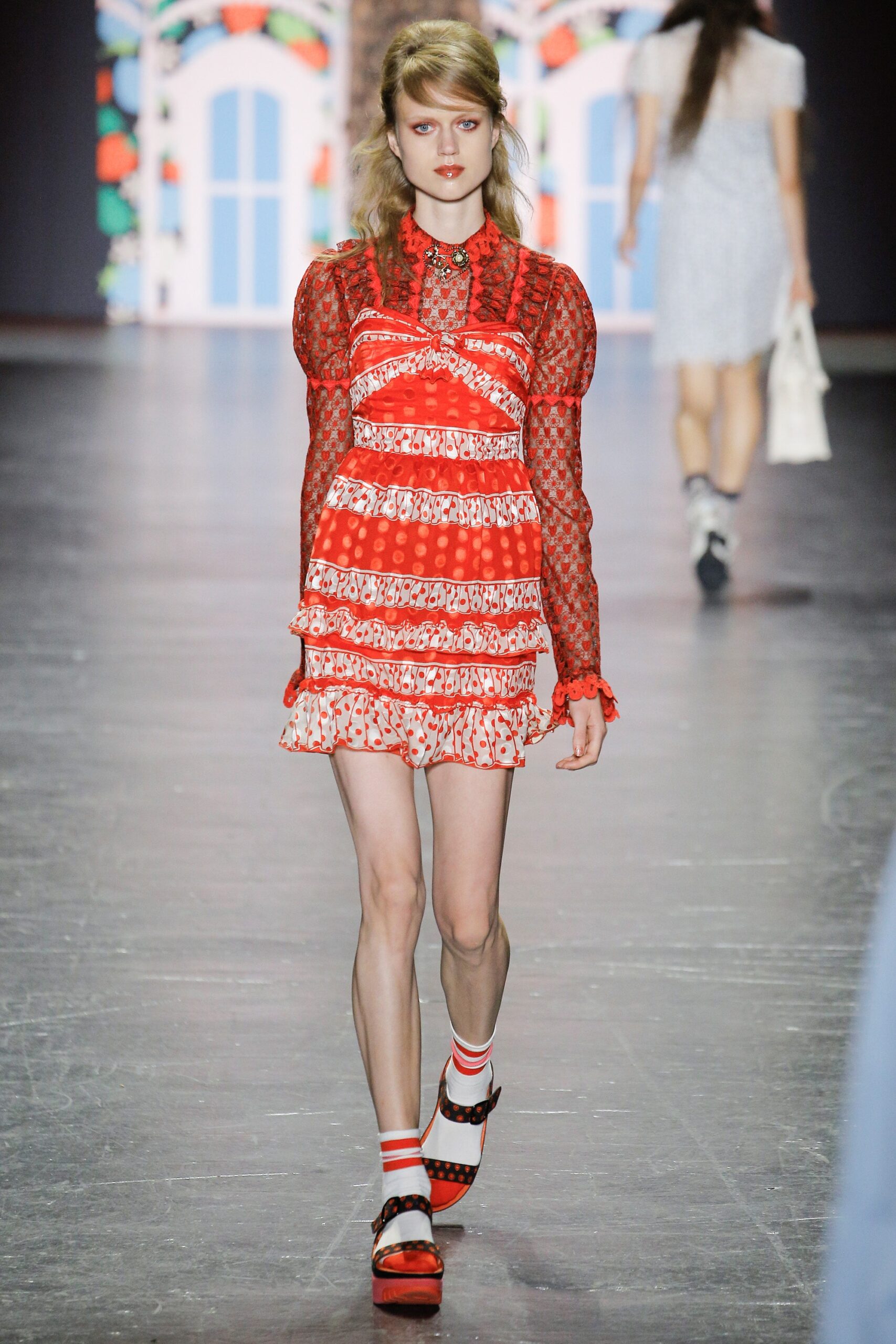 red and white striped mini dress