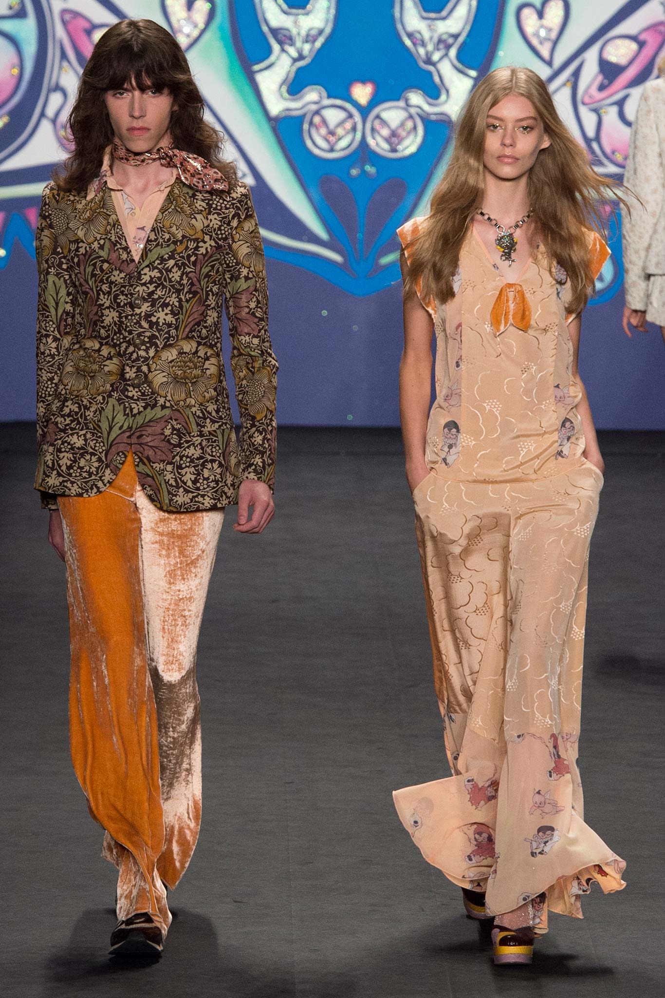 peach silk blouse and pants