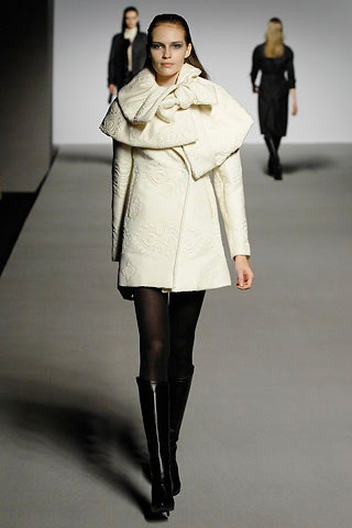 fitted white embroidered coat