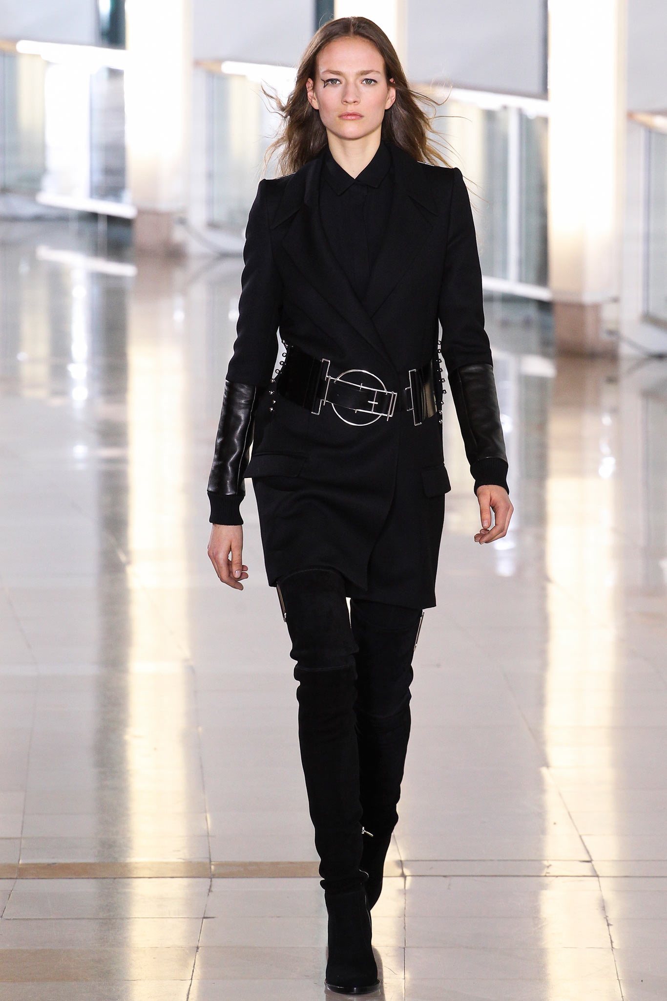 black fitted blazer and pants