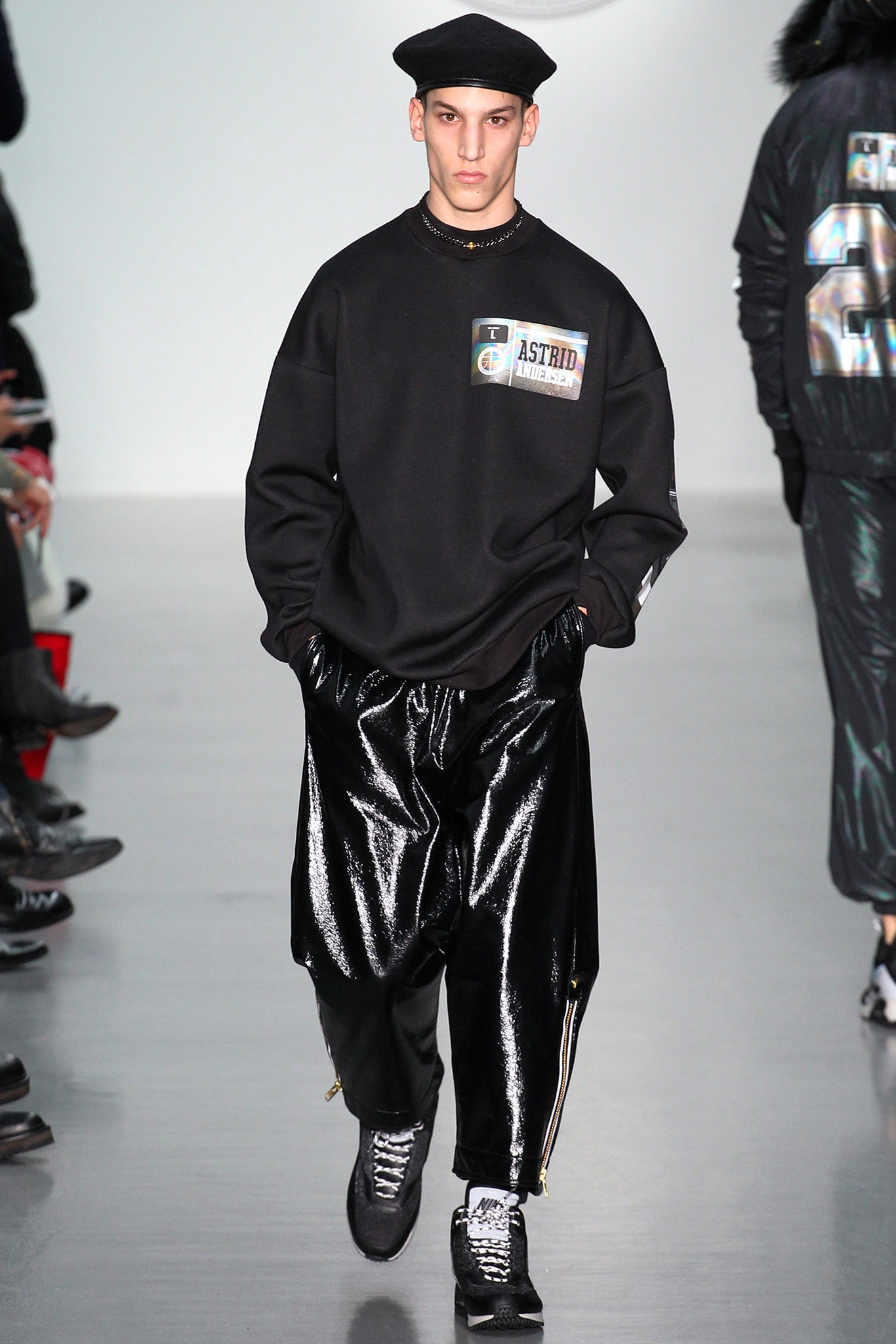 black relaxed sweater and pants