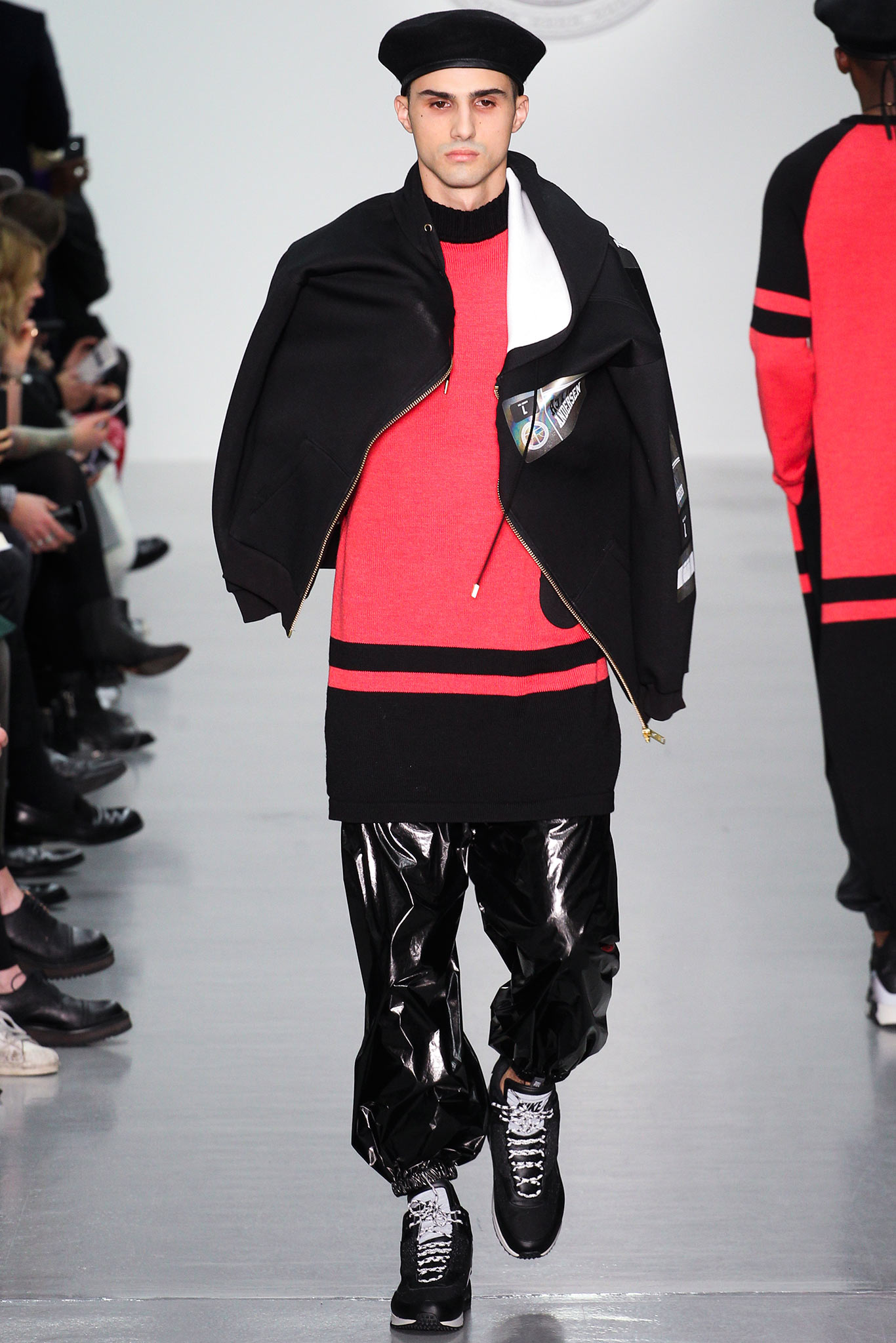 black and red relaxed outfit