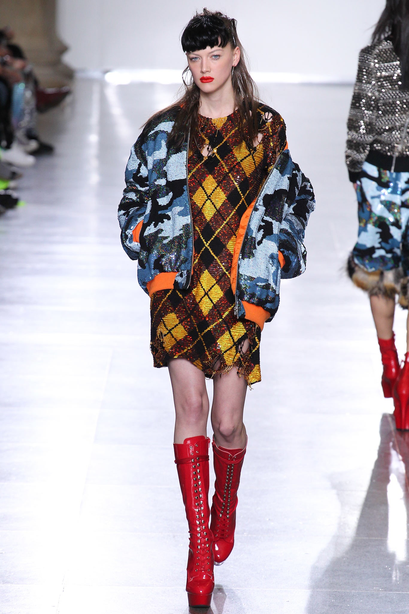 mini dress with oversized jacket