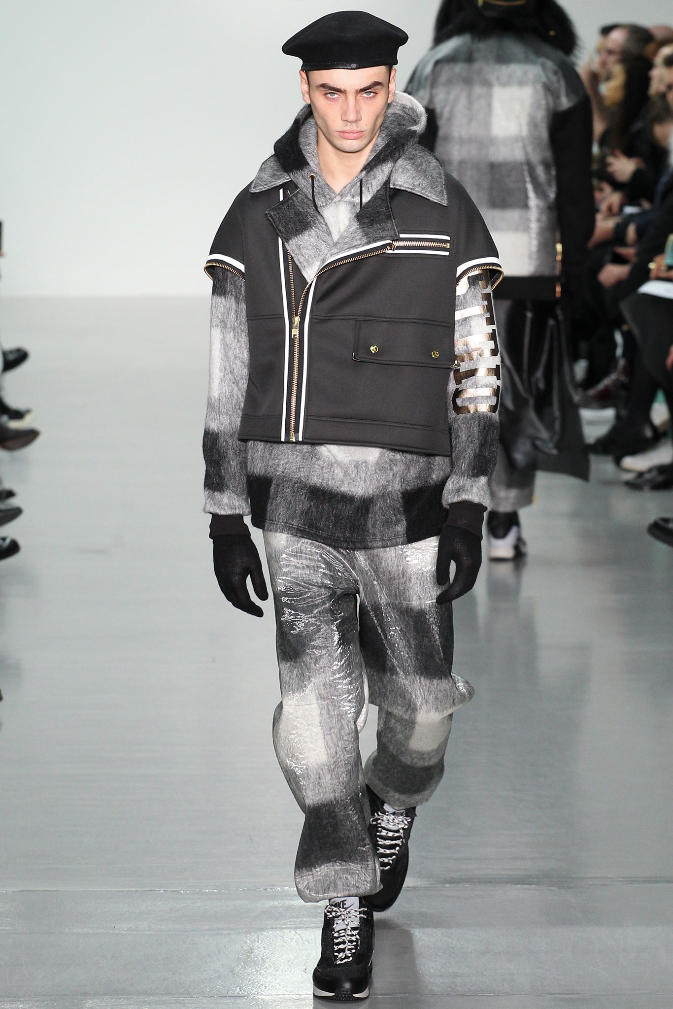 relaxed black gray jacket and pants
