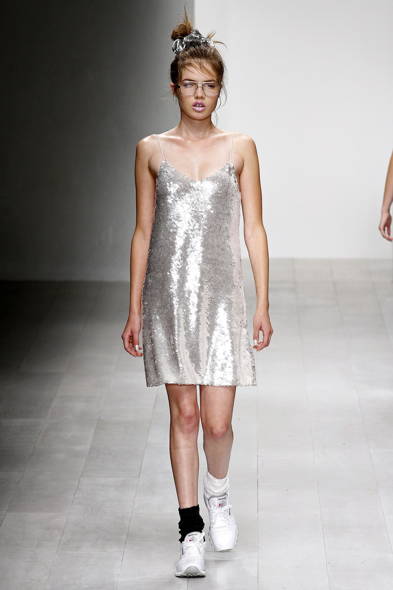 silver sequin sleeveless dress