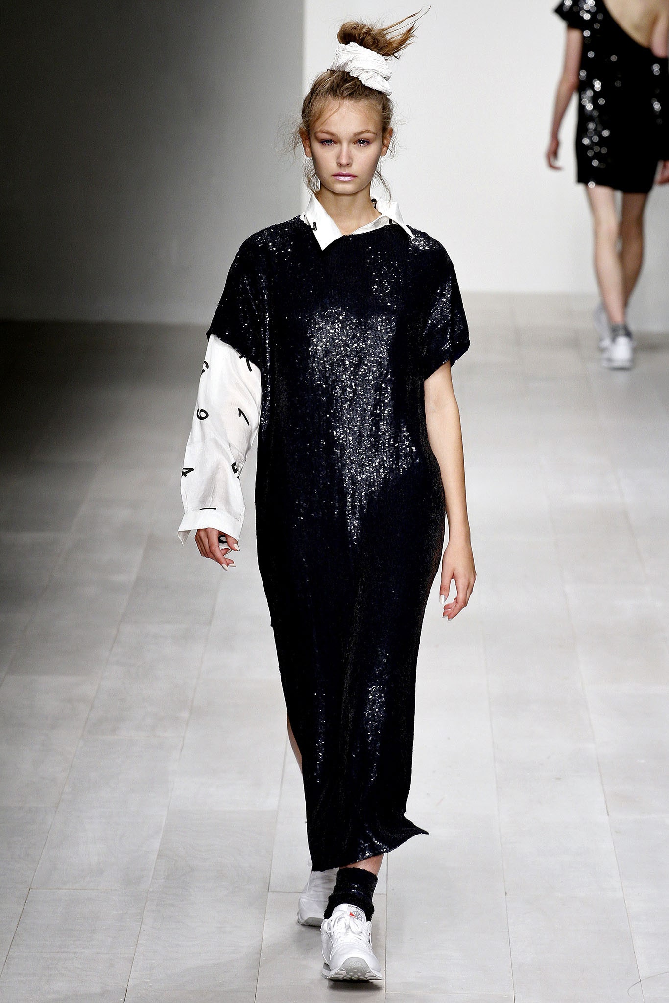 black and white relaxed dress