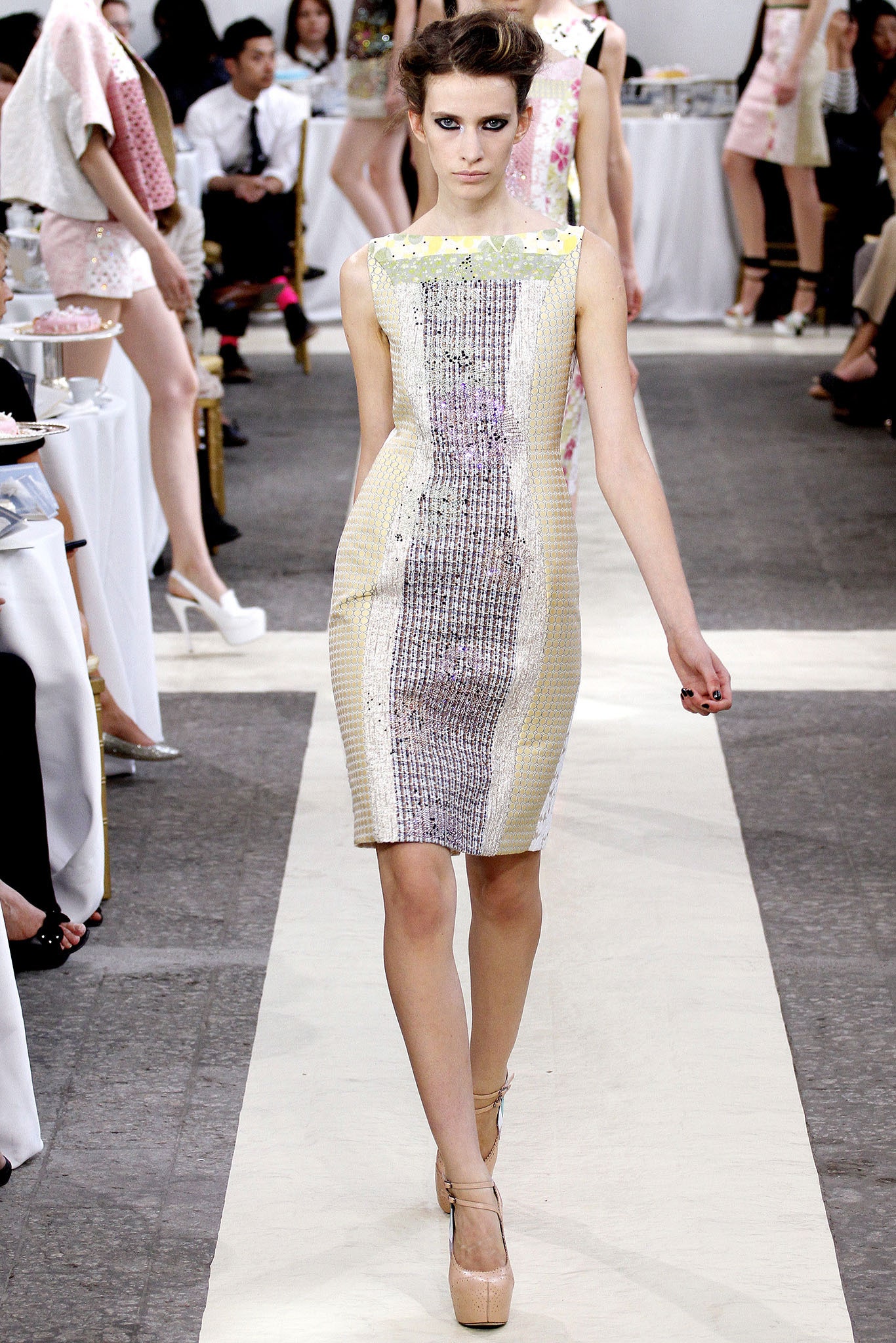 fitted sequined mini dress