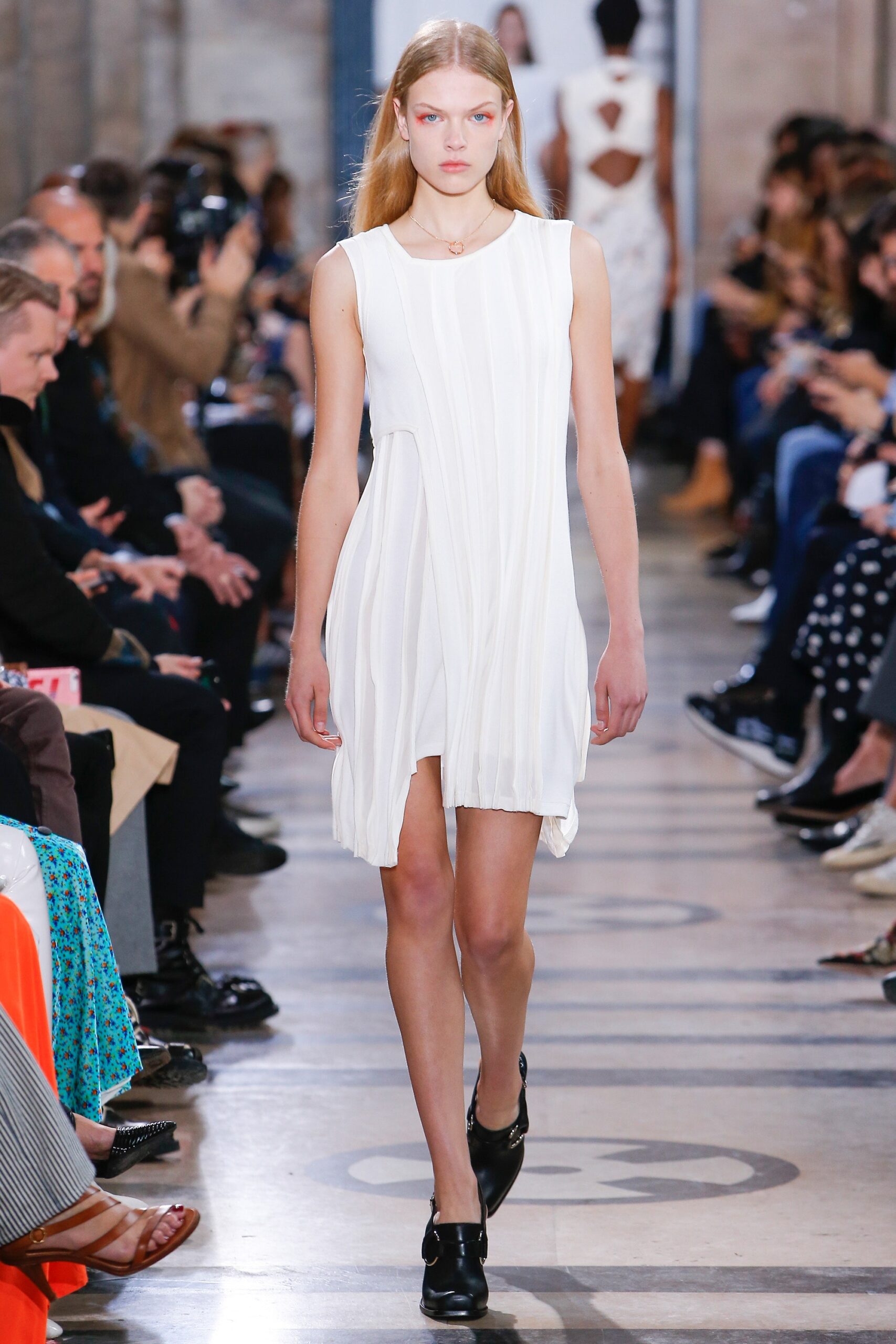 white relaxed sleeveless dress