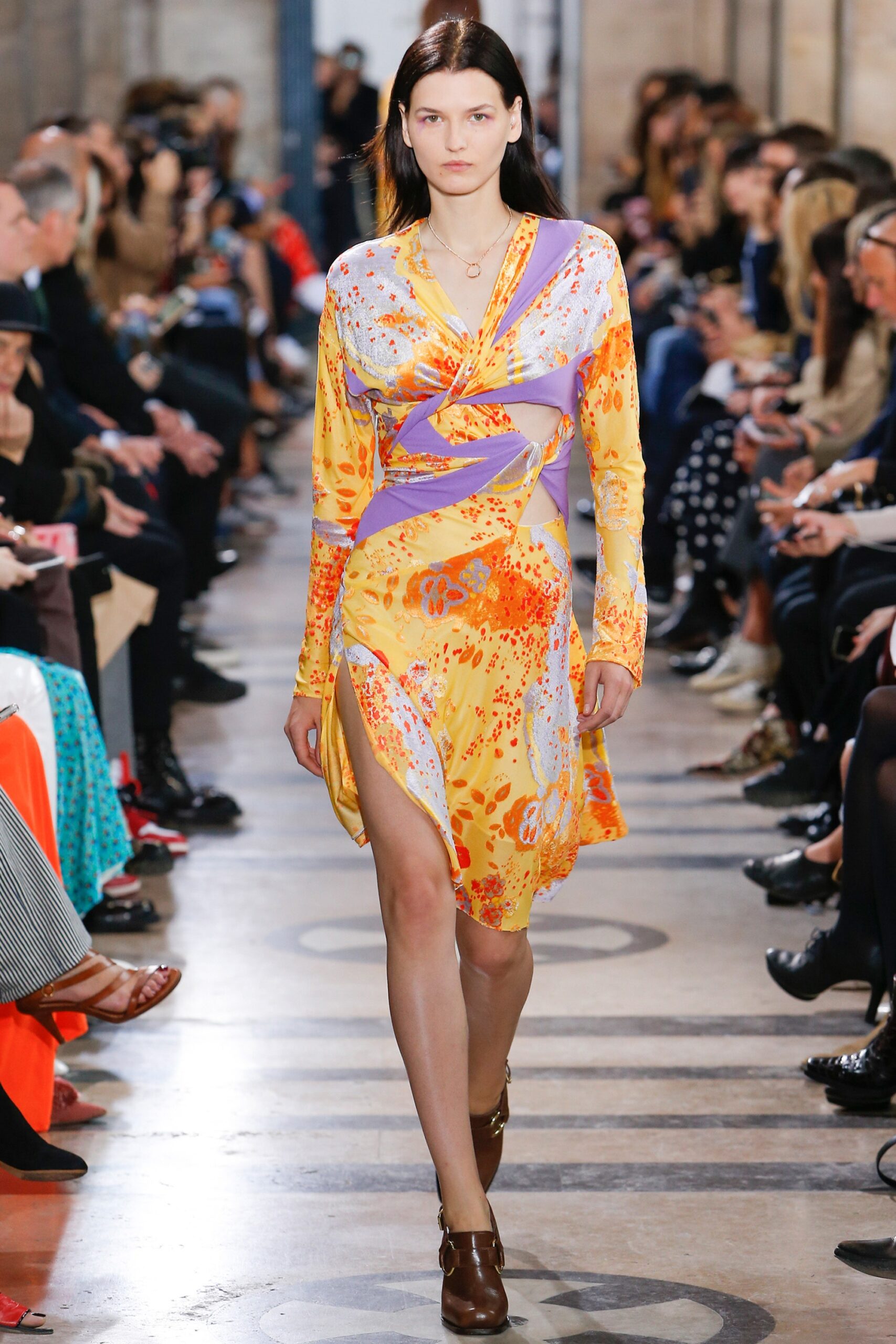 floral fitted mini dress