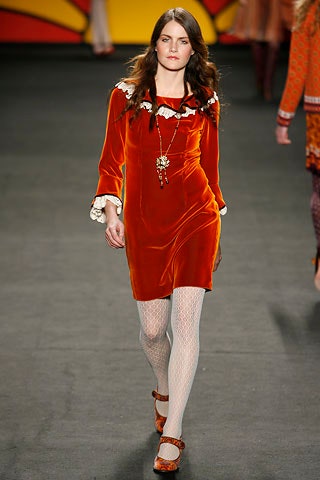 fitted orange velvet dress