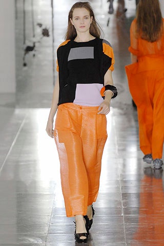 orange relaxed wide-leg pants