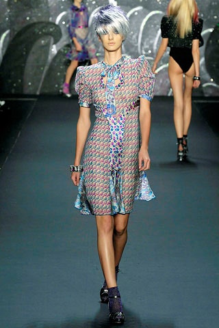multi-colored silk mini dress
