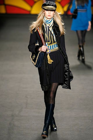 black coat with pleated skirt