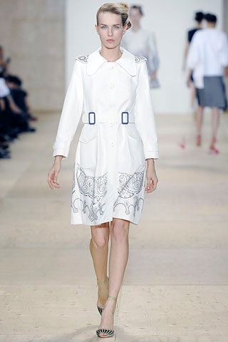 white collared embroidered dress
