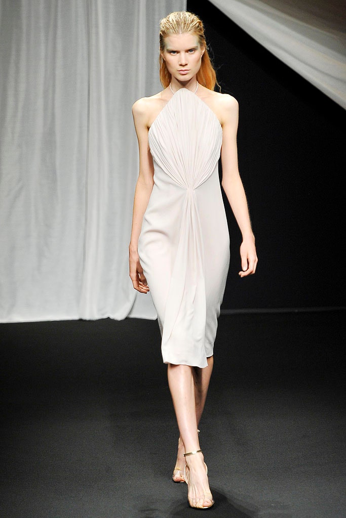 white silk pleated midi dress