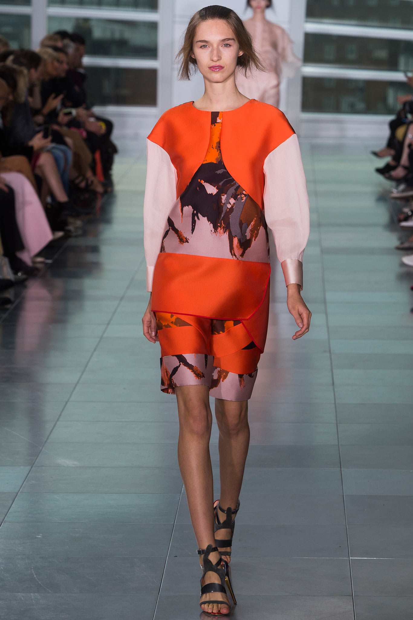 color-blocked mini dress