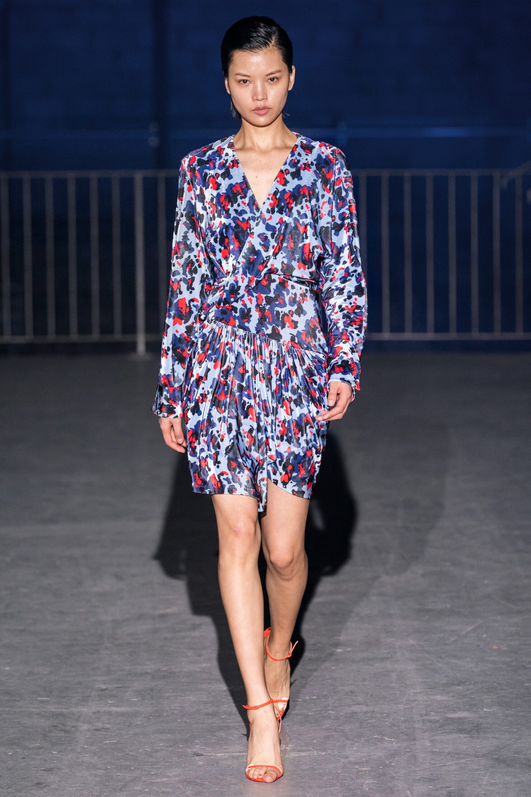 floral silk wrap dress