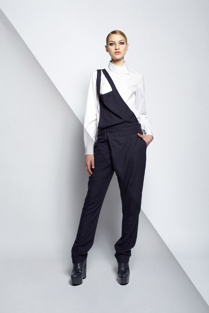 black cotton sleeveless relaxed zippered overalls
