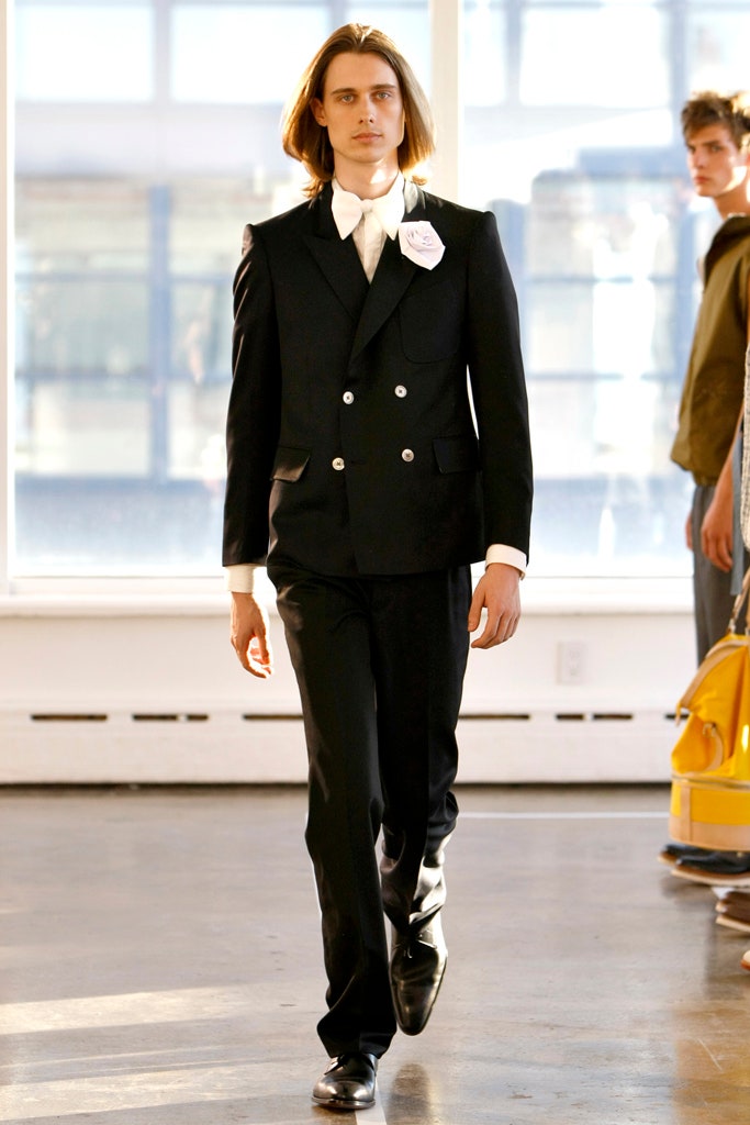 black tailored suit