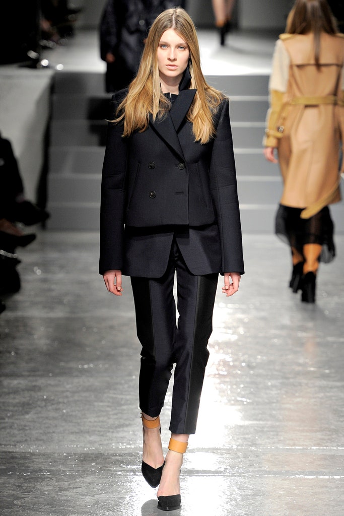 black tailored suit with shoes