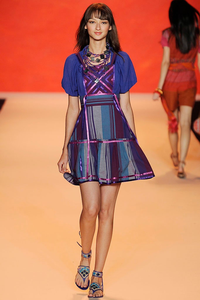purple and blue mini dress