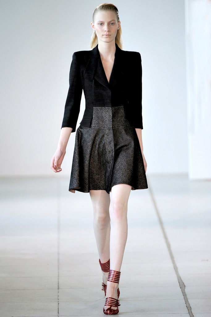 black and gray pleated mini dress