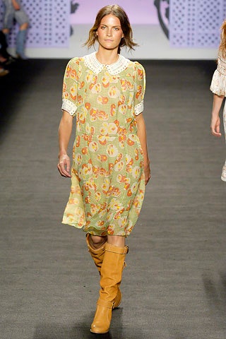 yellow cotton short-sleeve collared relaxed printed mini dress