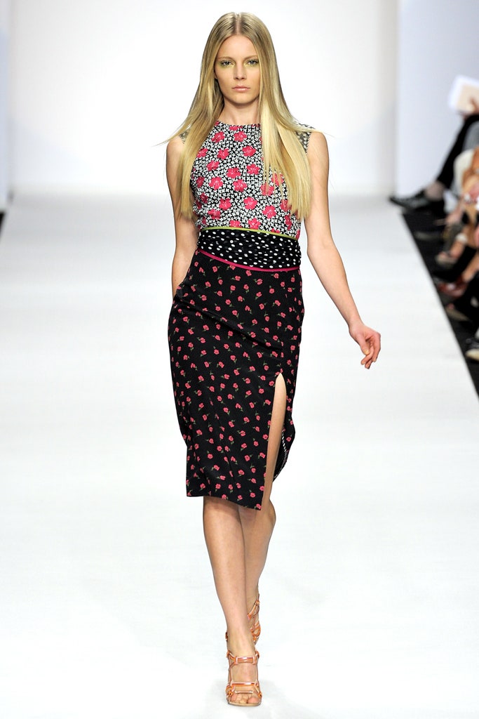 floral black and pink midi dress