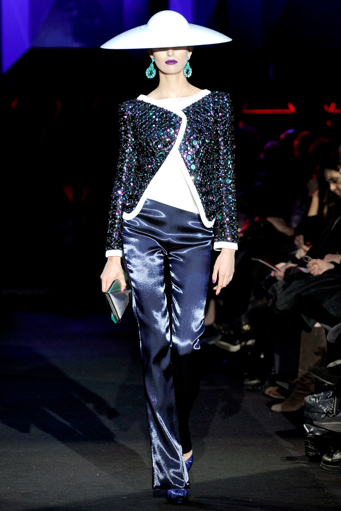 black silk long-sleeve collared fitted sequined shiny jacket