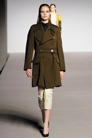 brown wool long-sleeve collared tailored belted coat