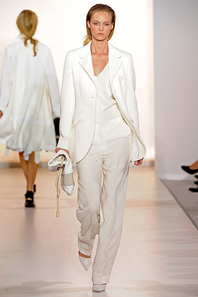 white tailored suit with pants