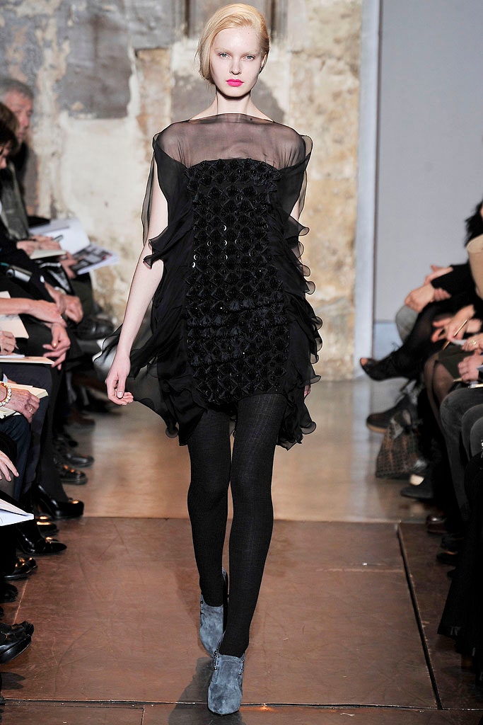 black ruffled mini dress with leggings