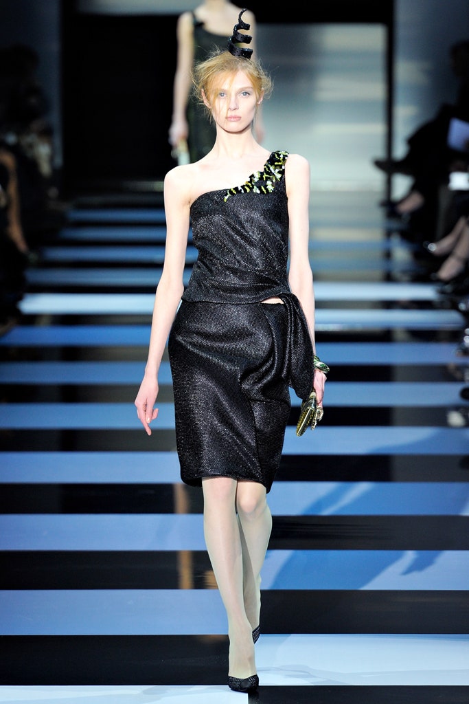 black silk asymmetric dress