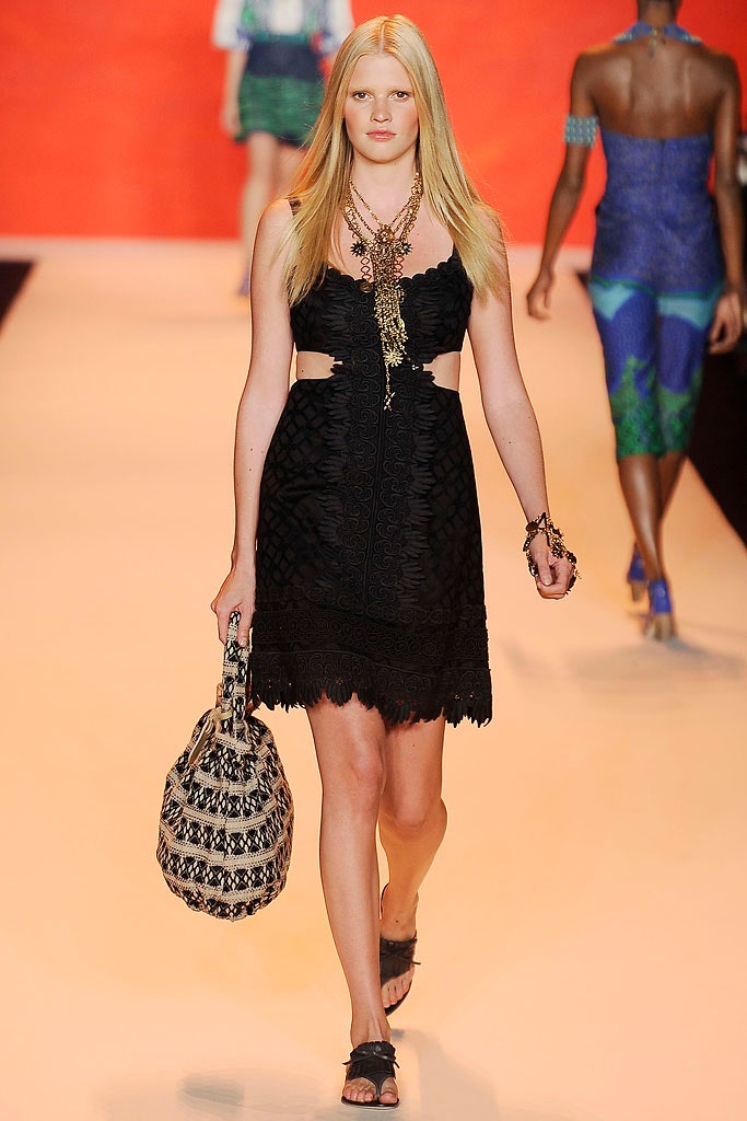black embroidered sleeveless dress