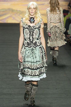 multi-colored ruffled midi dress