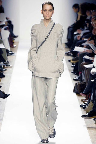 gray wool long-sleeve collared relaxed pleated sweater
