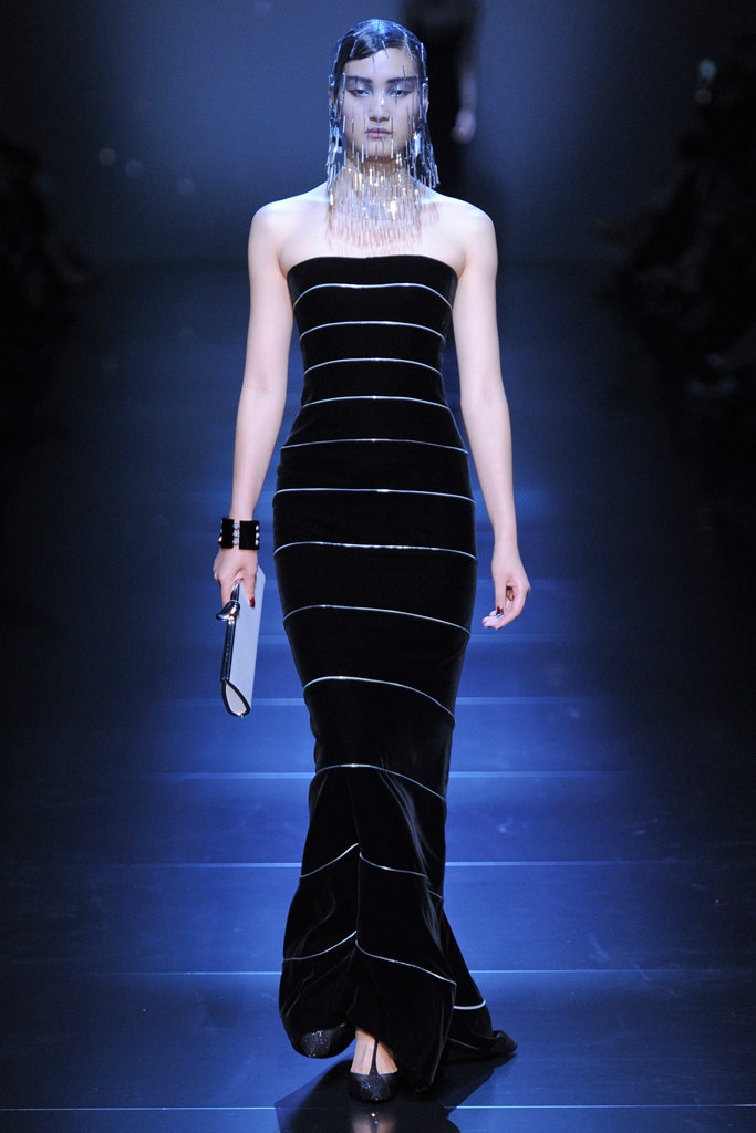 black velvet strapless gown