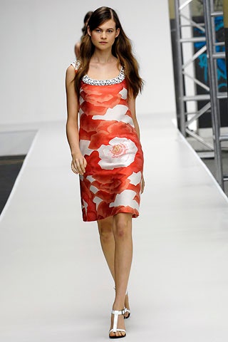 red floral silk mini dress