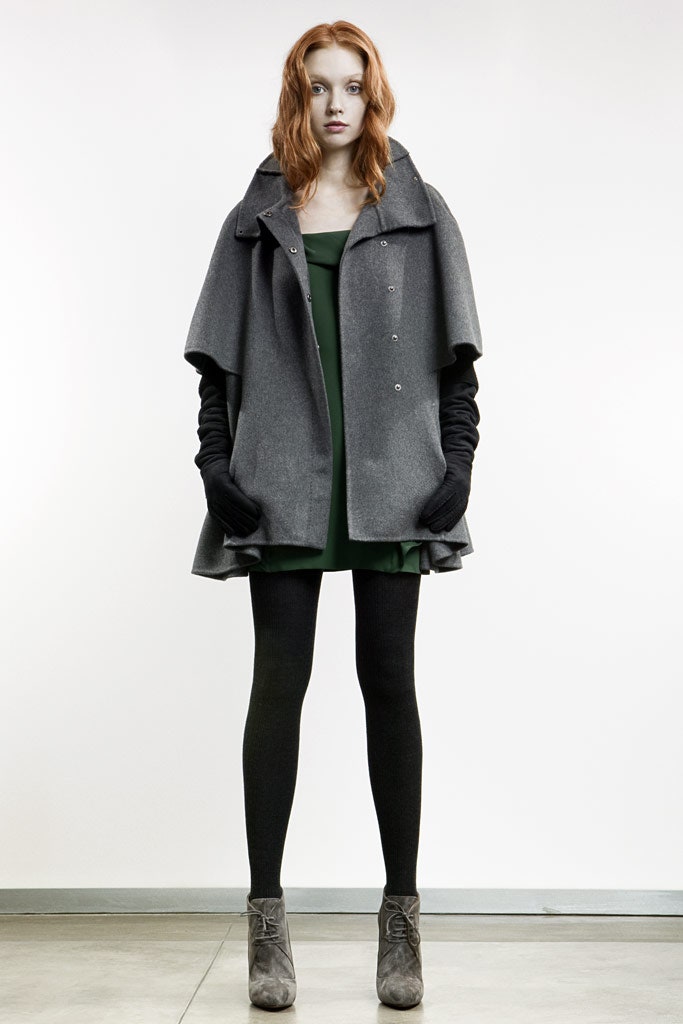 green cotton sleeveless high-neck fitted a-line dress