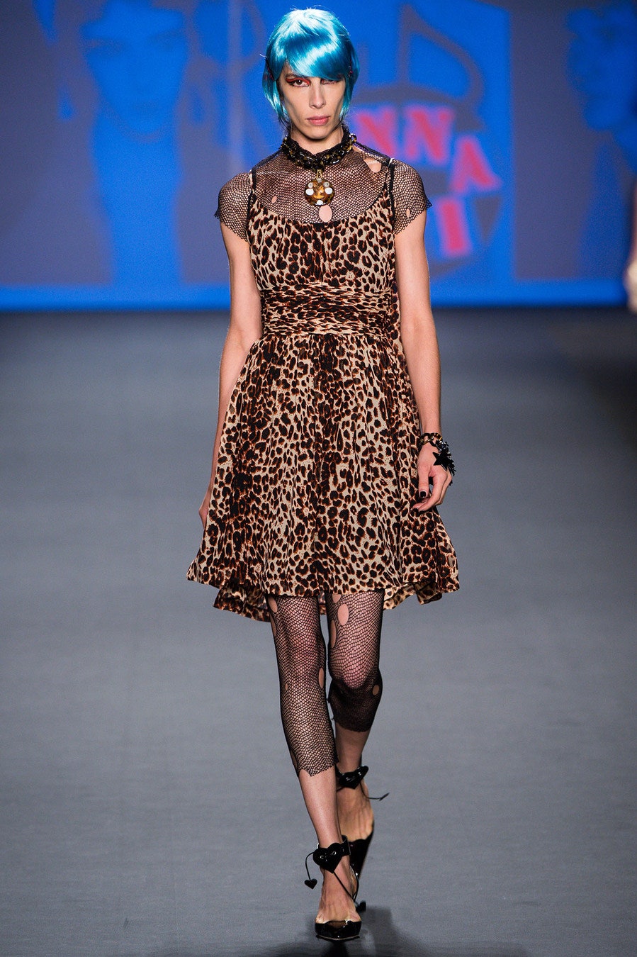 brown cotton sleeveless v-neck fitted animal-print flared dress