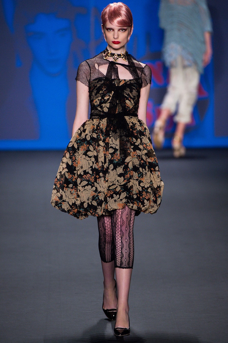 black floral mini dress with leggings