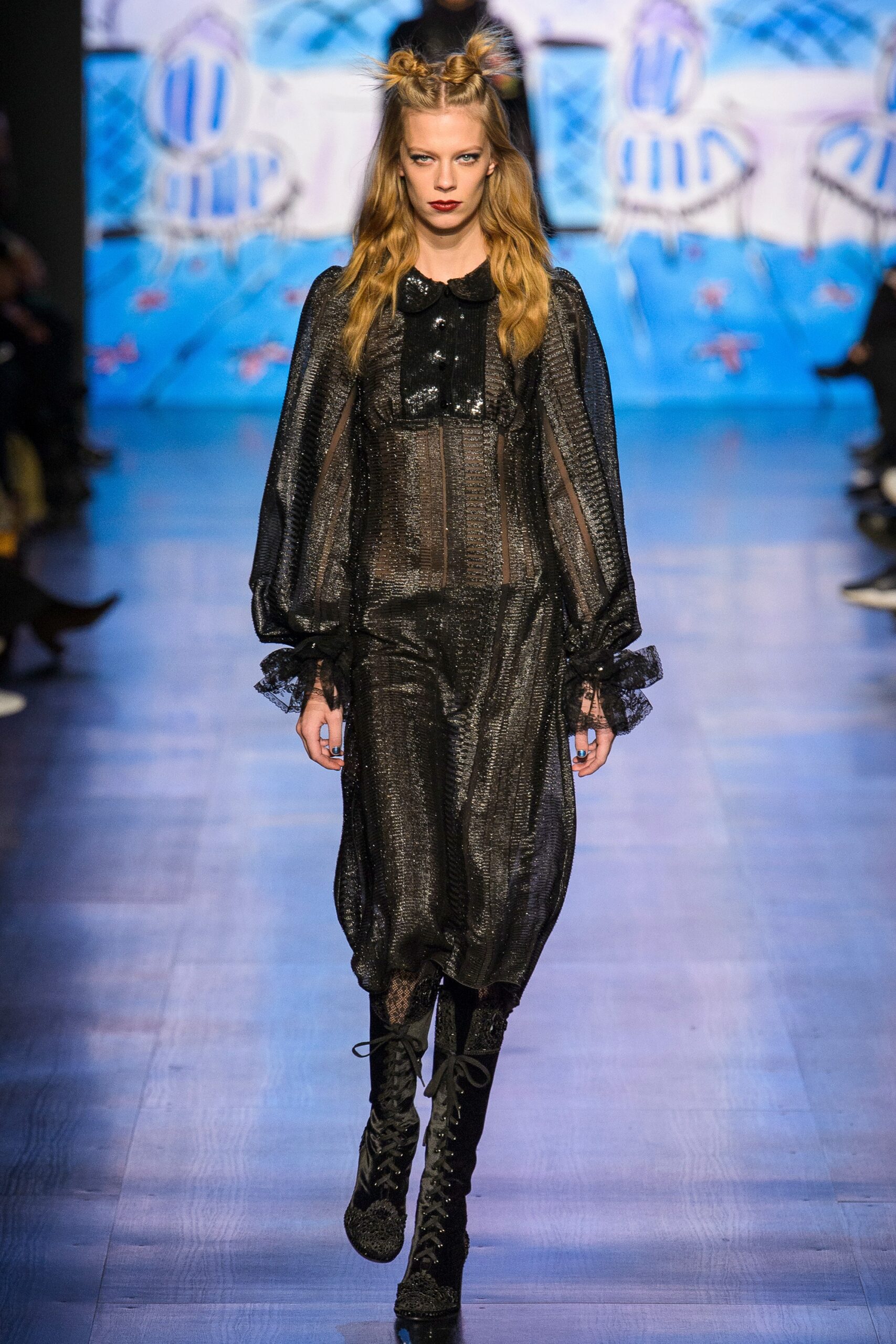 black sheer relaxed dress