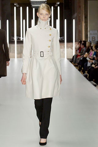 white fitted trench coat