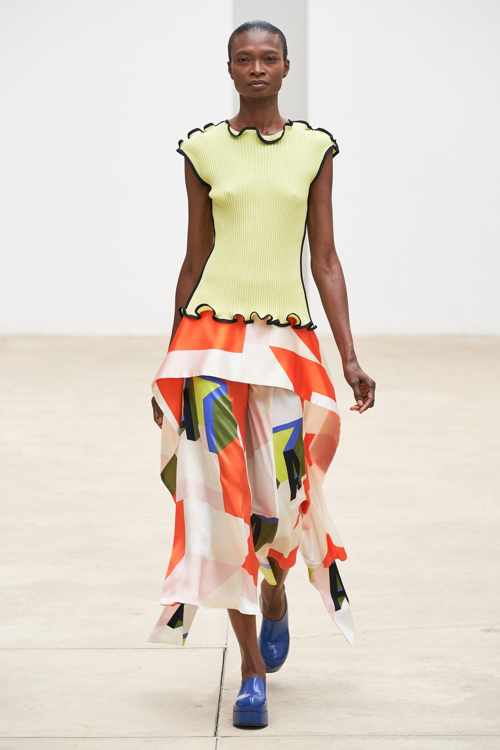 colorful layered top and skirt