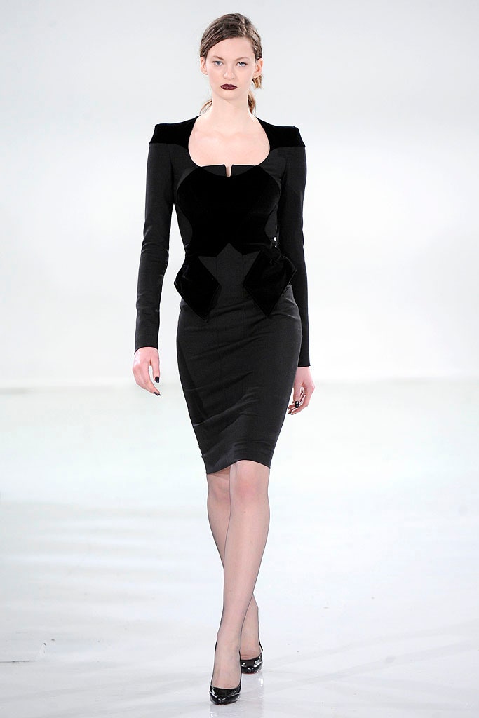 fitted black velvet midi dress