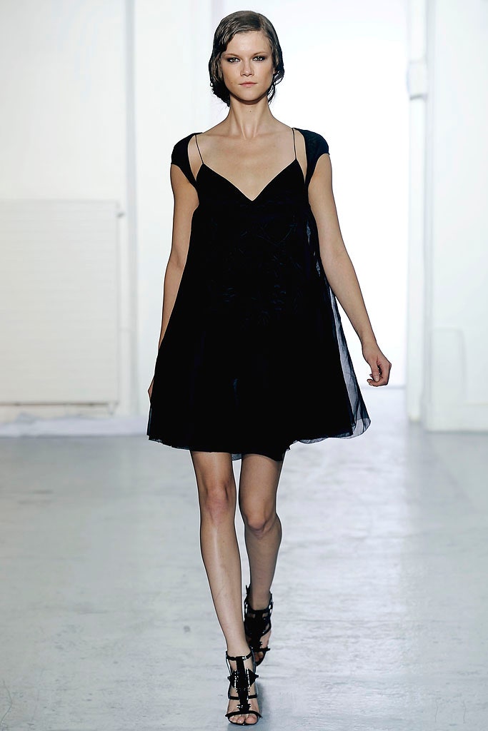 black silk sleeveless mini dress