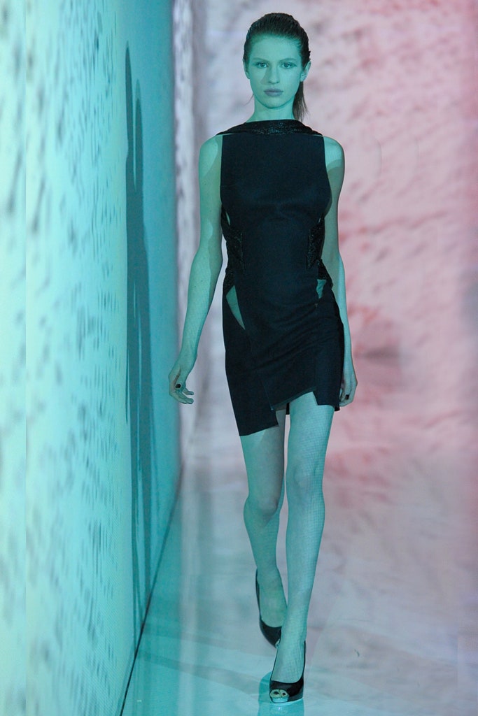 black silk sleeveless mini dress